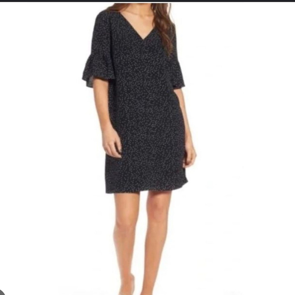 Madewell polka dot shift mini dress